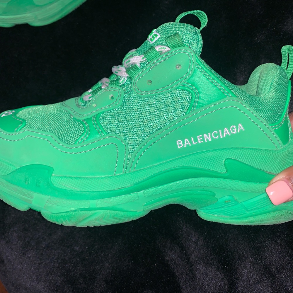 Toddler green balenciagas